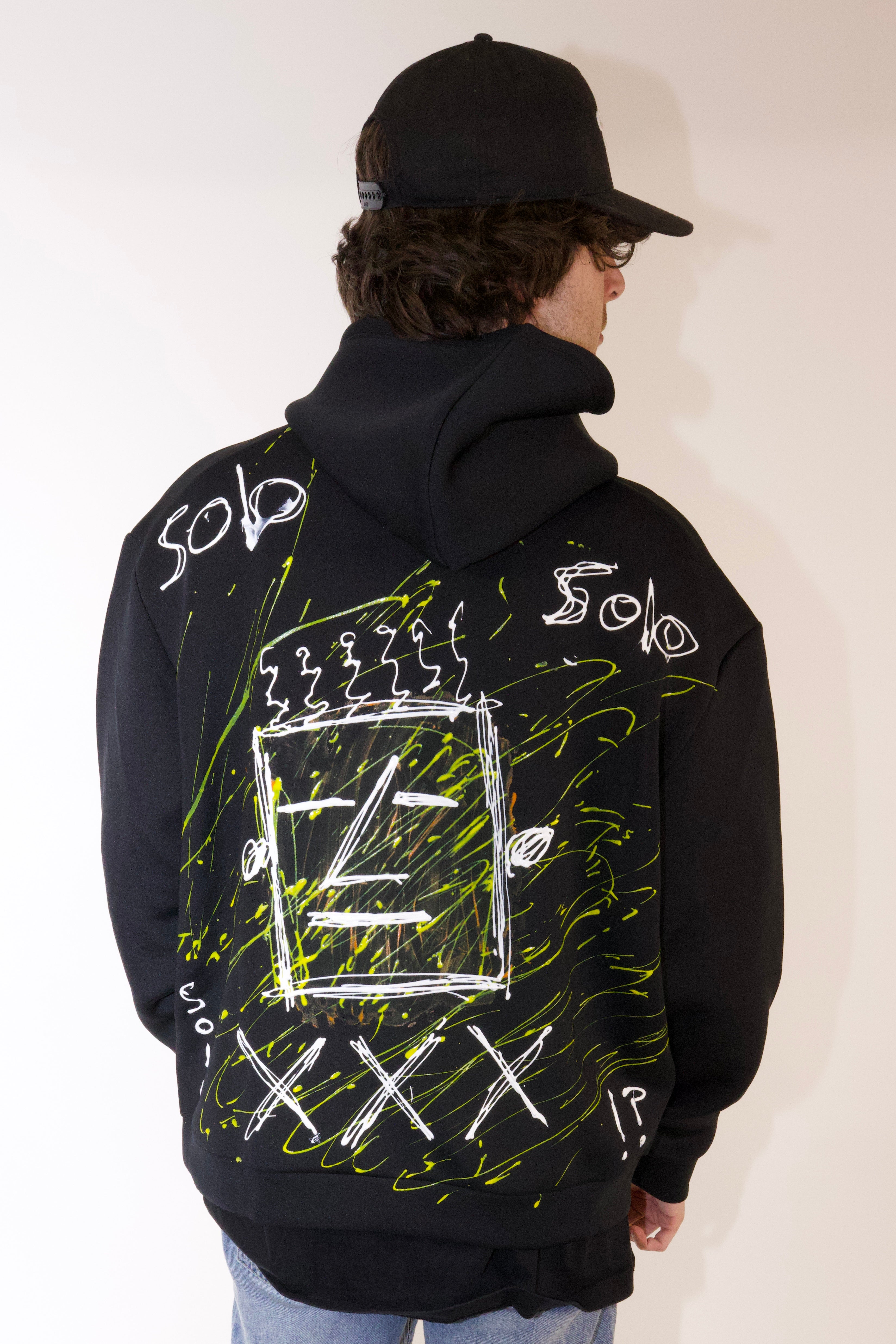 solo "ZAPPED" nylon hoodie (1 of 1)