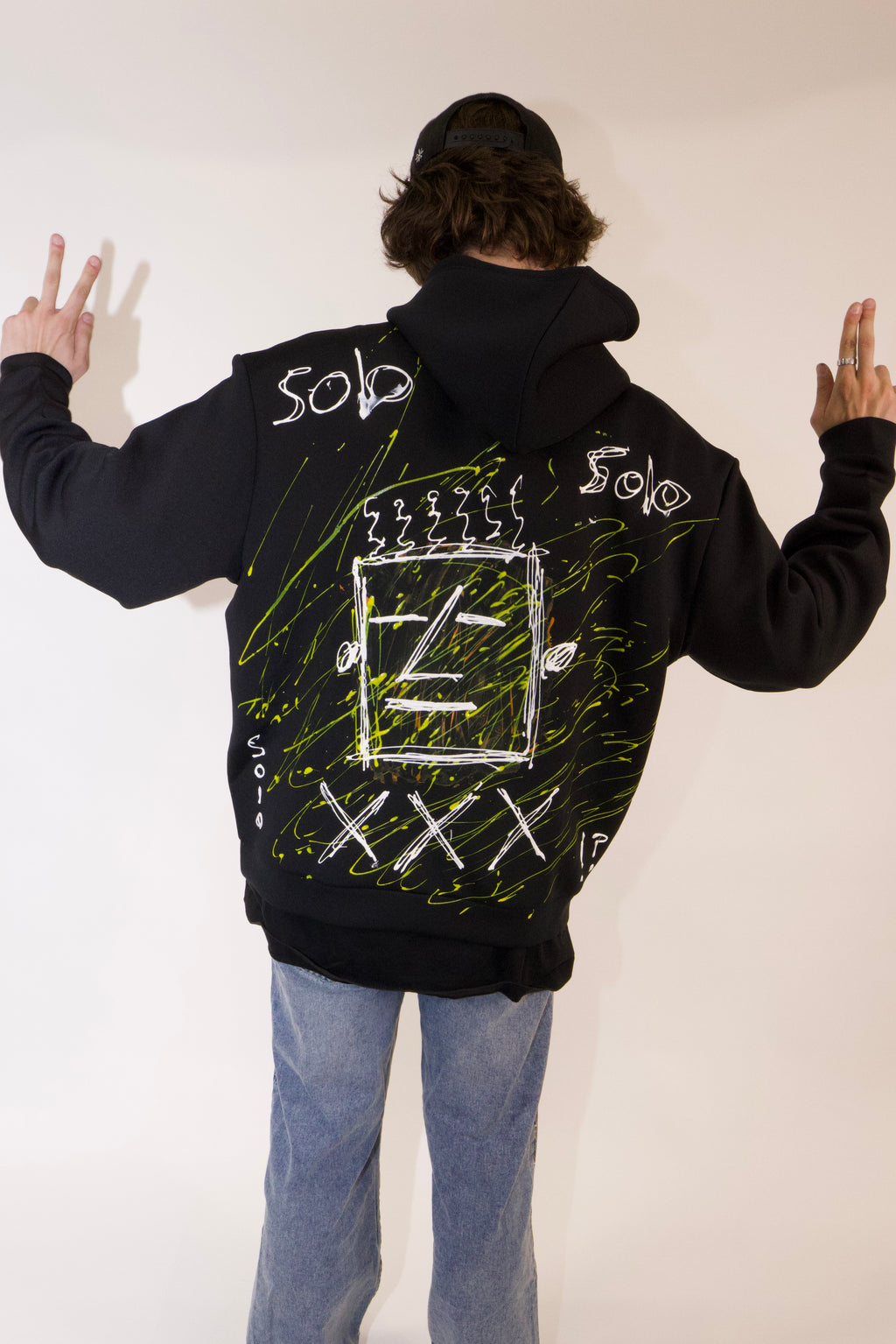 solo "ZAPPED" nylon hoodie (1 of 1)