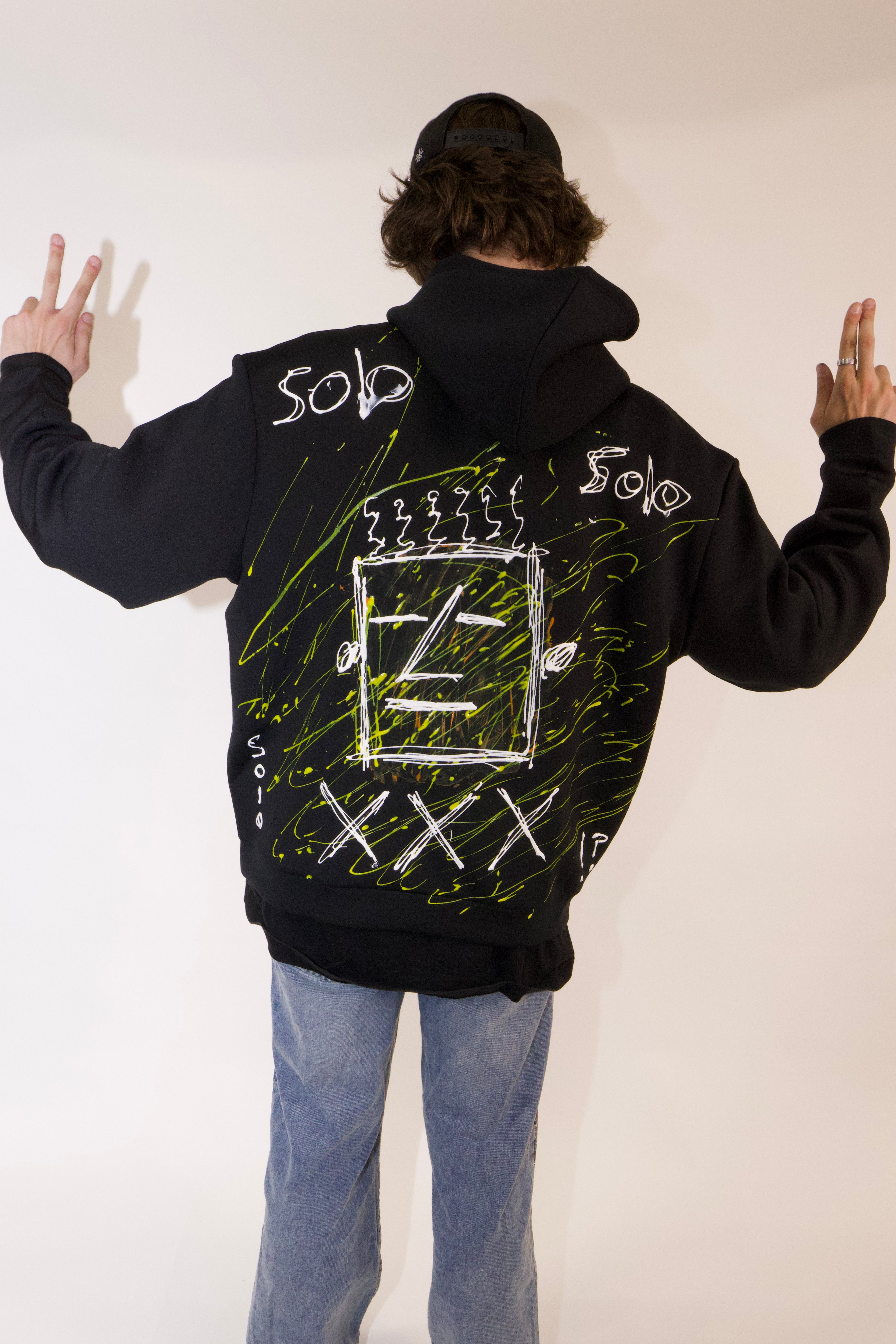 solo "ZAPPED" nylon hoodie (1 of 1)